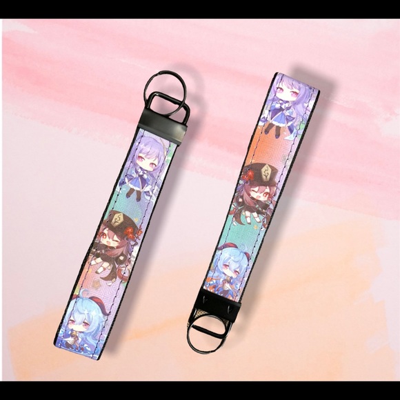 Cute kawaii anime game characters GI wristlet, key fob - Picture 4 of 8